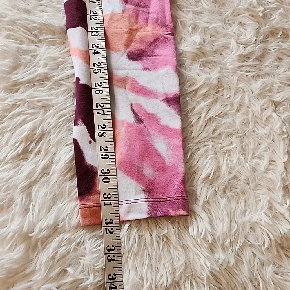 Justice Full Length Kids Tie-Dye Leggings - Pink and Purple Brand New
